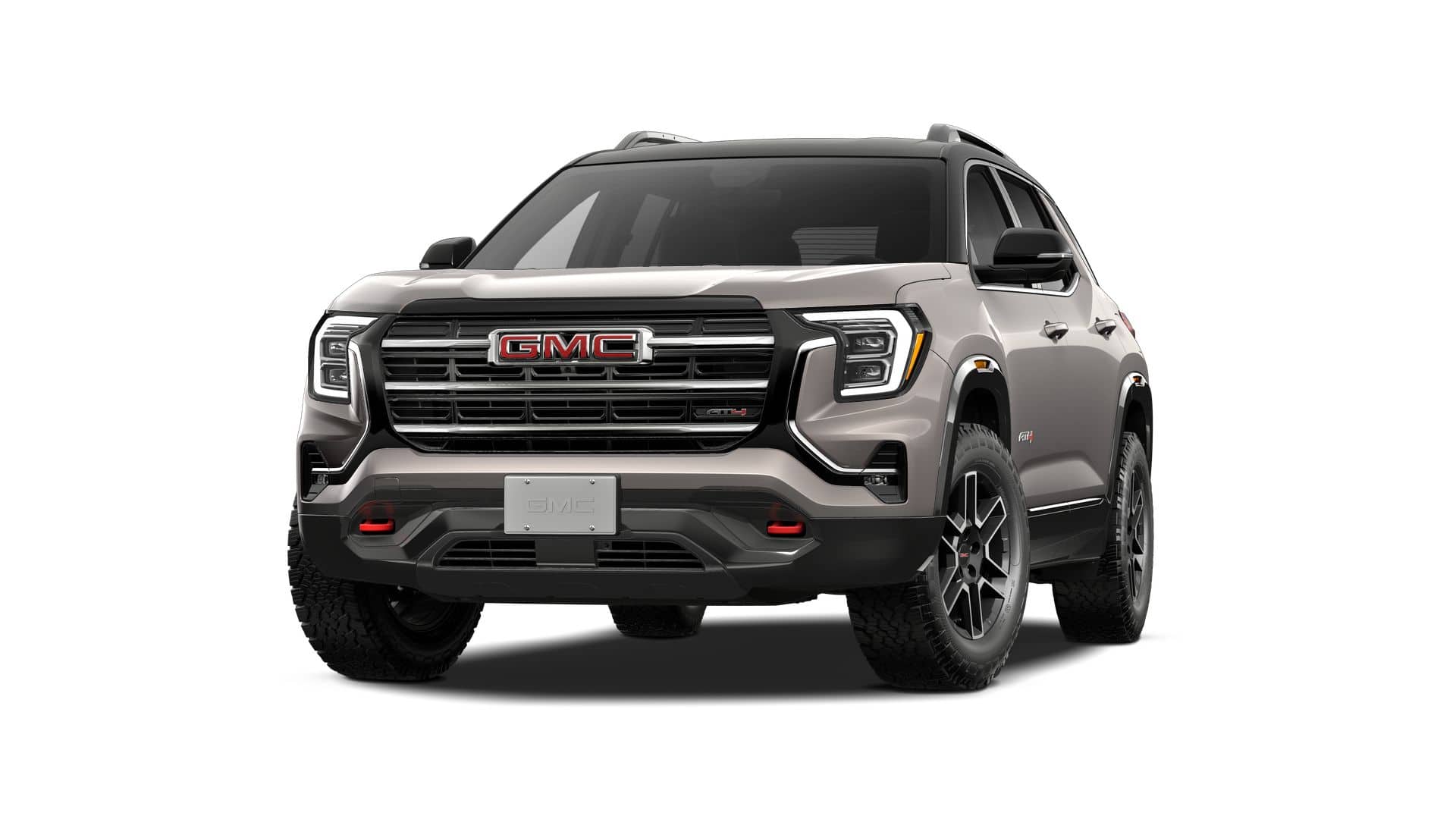 2027 GMC Terrain AWD AT4 in Riverstone Metallic — front three-quarter view